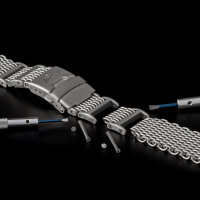 Milanaise Shark Mesh Watchband Matt 4x H-Link M. Screw 10685.2oz Stainless Steel