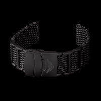 Milanaise Shark Mesh Watchband Black 4x H-Link M Screw 10685.2oz Stainless Steel