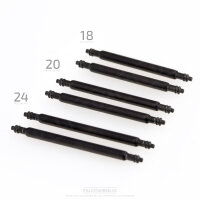 Milanaise Shark Mesh Watchband Black 4x H-Link M Screw 10685.2oz Stainless Steel