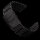 Milanaise Shark Mesh Watchband Black 4x H-Link M Screw 10685.2oz Stainless Steel