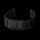 Milanaise Shark Mesh Watchband Black 4x H-Link M Screw 10685.2oz Stainless Steel