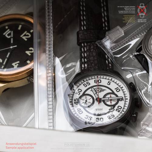 PVC Uhrenetui Grösse XL  mit Zip-Verschluss, je 1 Uhr · Ideal für Uhrensammler