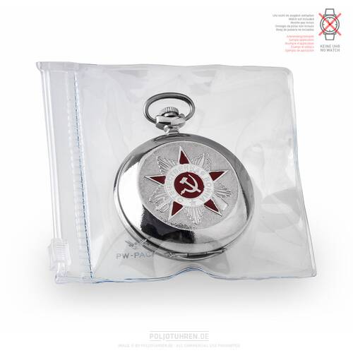 Estuche Reloj de Bolsillo Viaje Transparente Cremallera Uhrbox 1 Relojero PVC