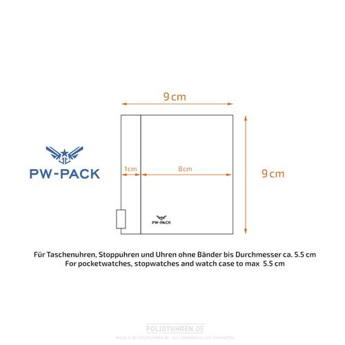 PVC Uhrenetui Grösse PW  mit Zip-Verschluss, je 1 Uhr · Ideal für Uhrensammler