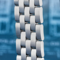 Stainless Watchband Poljot Solid 0 25/32in - 5 Knot Satiniert- End Size Straight