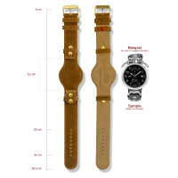 Aviator Watchband Special Retro Leather Pilot Strap Underlay Wright Brother