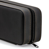 Uhrenbox Uhrenetui Reiseetui Uhr - Braun - 2 Uhren Uhrbox Etui - VELVET Stil