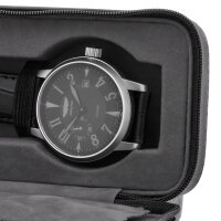 Watch Box Case Travel Grey Velvet For Auto & 2