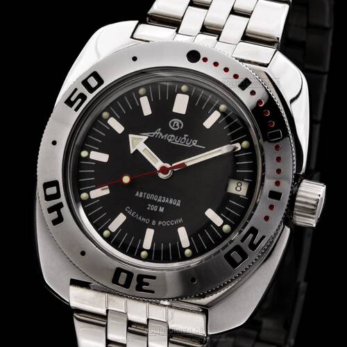 VOSTOK Taucheruhr Automatik Kal. 2416/710662 Black DIVER russische Uhr