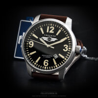 Fliegeruhr automatik 48mm mechanisch AVIACIJA Vostok 2416 Moscow Classic beige