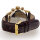 Wrist Watch Band Red Brown Original Poljot 0 25/32in Croco-Prägung Leather
