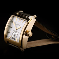 BURAN Square Poljot Handaufzug 2614.02/1066511 Russische Uhr gold Lederband