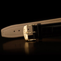 BURAN Square Poljot Handaufzug 2614.02/1066511 Russische Uhr gold Lederband