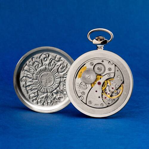 Molniya Orologio da tasca 3602 russo meccanico Zodiaco Segni Zodiacali Nero