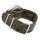 Watchstrap 20mm leather PILOT Camouflage silver Thornclasp