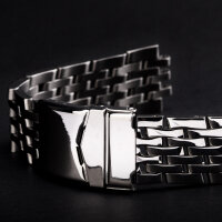 Uhrarmband Edelstahl massiv 20 mm - 7 Knoten - poliert - Anstoss RUND