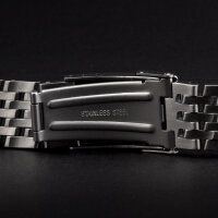Uhrarmband Edelstahl massiv 20 mm - 7 Knoten - poliert - Anstoss RUND