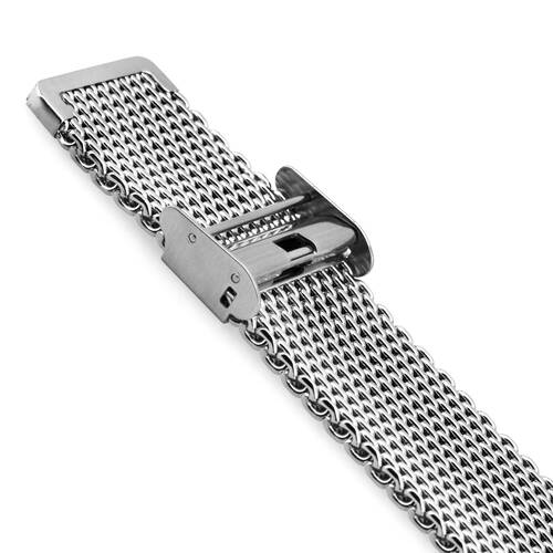 Molnija Milanaise Uhrarmband Edelstahl Mesh 18mm 20mm 22mm 24mm Silber/Schwarz/Gold/Roségold Armband Uhr Ersatz Band extra Dick 3mm