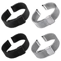 Milanaise Bracelet Watch Stainless Steel Silver Black Gold Rose Mesh Loop