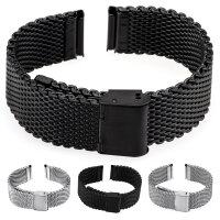 Milanaise Bracelet Watch Stainless Steel Silver Black Gold Rose Mesh Loop