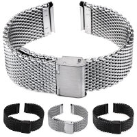 Milanaise Bracelet Watch Stainless Steel Silver Black Gold Rose Mesh Loop
