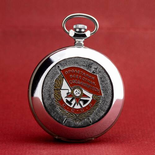 Reloj de Bolsillo Molnija 3602 Rojo Banner-Order Urss - II Wk-2. Weltkrieg Rusia