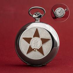 Pocket Watch Mechanical Star Hammer And Sickle Molnija...