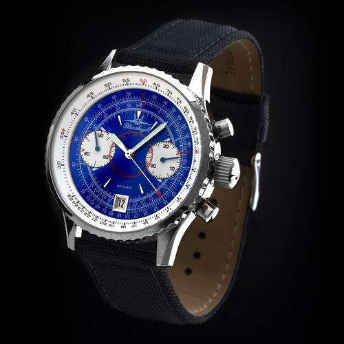 Bleu Angels Flieger Chronograph Montre DAviateur Poljot 3133 Russie