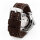 Watchband 24 Leather Dark Brown - Buckle Solid - Pilots Watch Retro