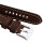 Uhrarmband 22 Leder dunkelbraun - Schließe SEHR massiv - Fliegeruhren Retro