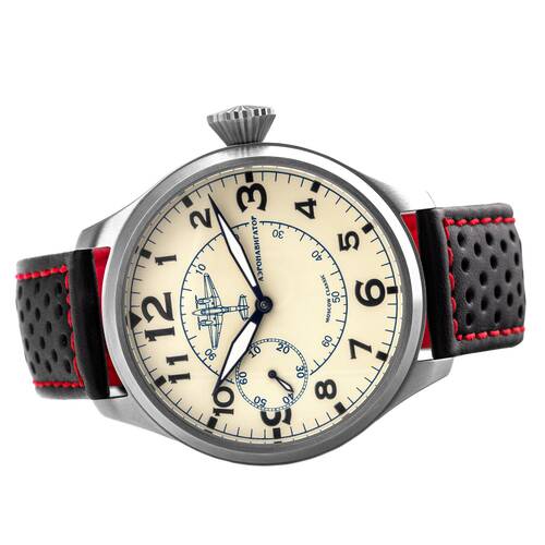 Moscow Classic Molnija 3602 Cuerda Manual Ruso Mecnico Reloj Pilotos Beige