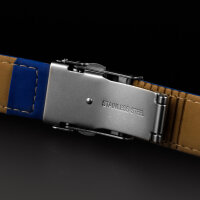 UHRENARMBAND 18mm 20mm WASSERFEST Faltschließe Kautschuk blau schwarz Gummi
