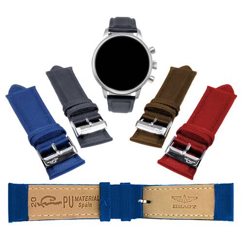 Wrist Watch Band Okean Straptextil PU Bracelet For 0 25/32in Watch