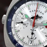 PILOT KAPITAN Poljot Chronograph 3133 russische mechanische Militär Uhr