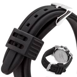 Brands Watchband Black XL Rubber Diver Watch Silicone...
