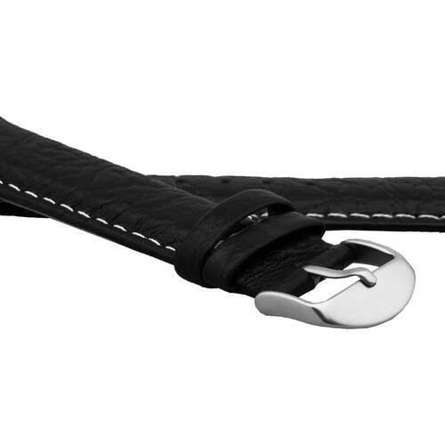 Bracelet en Cuir 22mm Montre - Feinnarbiges Lisse - - Boucle de Pin mat