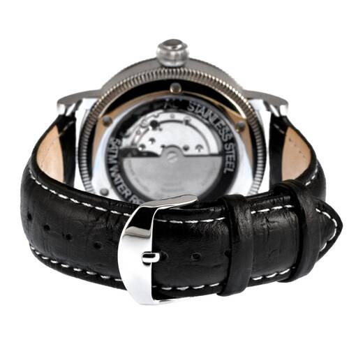 Pulsera de Cuero 22mm Reloj - Feinnarbiges Piel Brillante - - Hebilla pulido