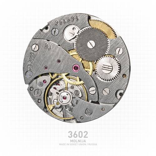 Molnija 3602 Orologio da Tasca 1 Rubli Urss Motivo Russo Meccanico Orologio