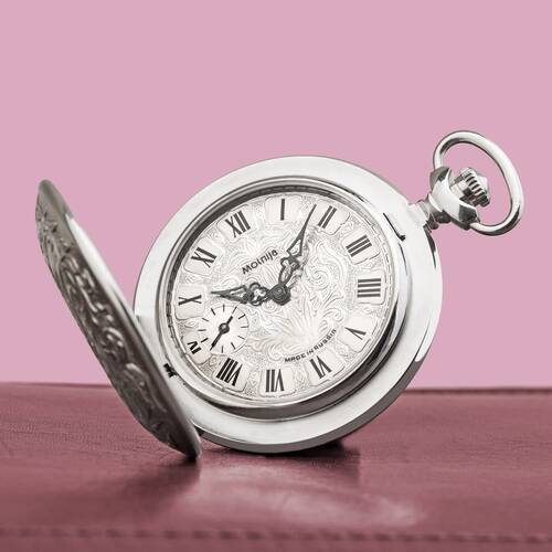 MOLNIJA 3602 Taschenuhr Feuervogel Schar-ptiza Phoenix russische mechanische Uhr