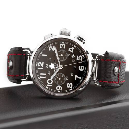 MOSCOW CLASSIC Poljot Chronograph 3133 russische mechanische Uhr + Stahlboden