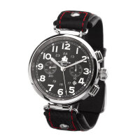 MOSCOW CLASSIC Poljot Chronograph 3133 russische mechanische Uhr + Stahlboden