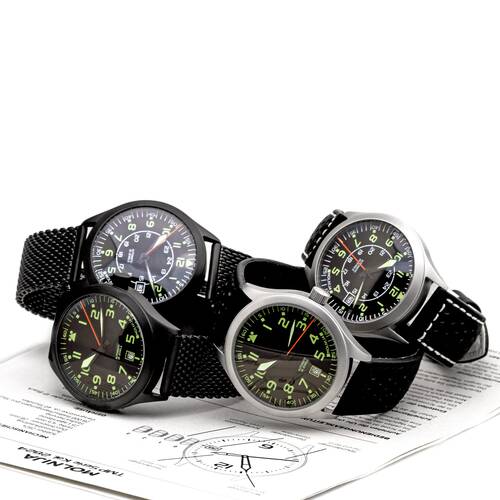 Aviation Reloj Pilotos Automático Mecánico Militar Reloj Rusia TMP2824 Serie