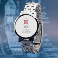 Uhrenarmband massiv 20 mm POLJOT Poliert Edelstahl, Anstoß gerade, 5 Knoten
