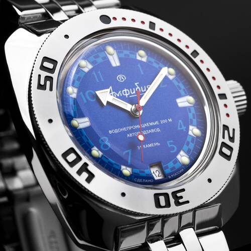 Taucheruhr VOSTOK Automatik 2416/710440 DIVER 20ATM mechanisch 71K Uhr 