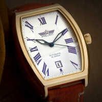 Automatik Uhr POLJOT elegant russische mechanische Uhr 2824 TONNEAU gold
