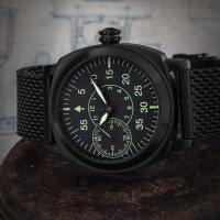 Analog Aviator Watch B-Watch Military Watch Pam Hand Wound Molnija 3603 Black