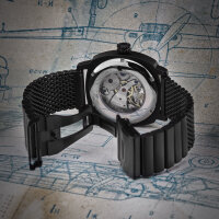 Analog Aviator Watch B-Watch Military Watch Pam Hand Wound Molnija 3603 Black