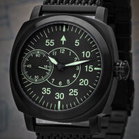 Analog Aviator Watch B-Watch Military Watch Pam Hand Wound Molnija 3603 Black