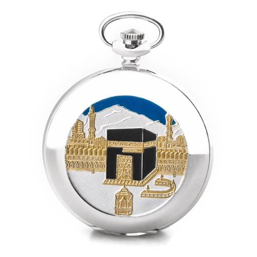 Pocket Watch Mecca Kaaba Islam Pilgrimage Muslim Mechanical Russian Molnija 3602