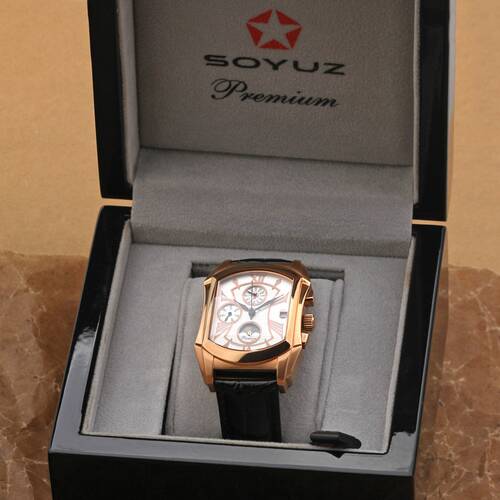 SOYUZ Premium RP 2764 Automatik Uhr Armbanduhr Wochentag/Monat/Tag/Nacht Anzeige